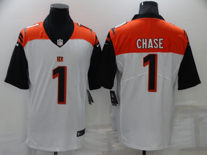 Men's White Cincinnati Bengals #1 Ja'Marr Chase  Vapor Untouchable Limited Stitched